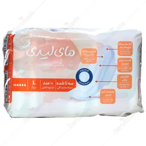 نوار بهداشتی بالدار نیمه ضخیم با لایه رویی مشبک نارنجی