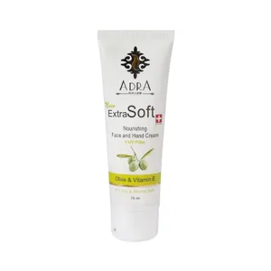 کرم تیوپی دست و صورت آدرا حاوی عصاره زیتون و روغن بادام شیرین 75 میلی لیتر